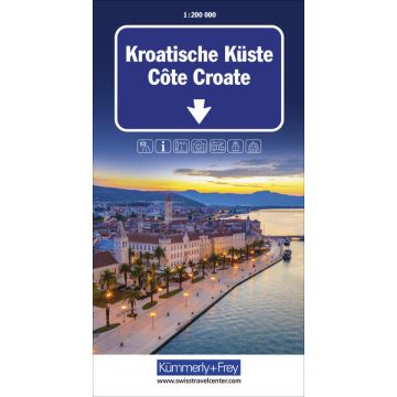 Strassenkarte Kroatische Küste 1:200 000 / Kümmerly & Frey