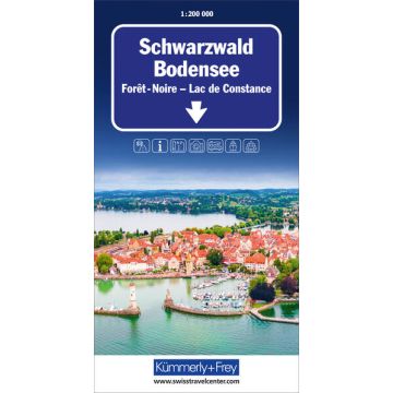 Strassenkarte Schwarzwald Bodensee 1:200 000 / Kümmerly & Frey