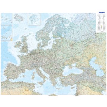 Poster Europe physique 1:4 500 000 / Kümmerly & Frey