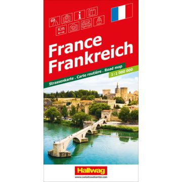 Strassenkarte Frankreich 1:1 Mio. / Hallwag