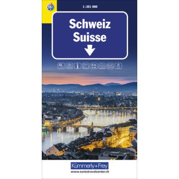Strassenkarte Schweiz 1:301 000 TCS / Kümmerly & Frey 
