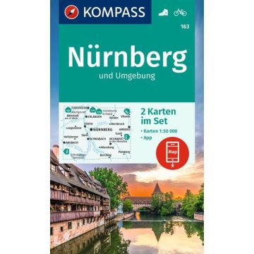 Wanderkarte Kompass 163 Nürnberg & Umgebung 1:50 000 (2 Karten im Set)