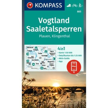 Wanderkarte Kompass 805 Vogtland Saaletalsperren