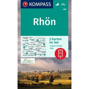 Wanderkarte Kompass 460 Rhön 1:50 000 (2 Karten im Set)