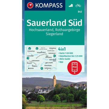 Wanderkarte Kompass 842 Sauerland Süd 1:50 000