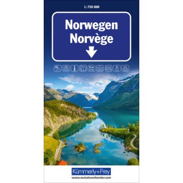 Strassenkarte Norwegen 1:750 000 /  Kümmerly & Frey
