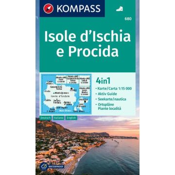 Wanderkarte Kompass 680 Isole d'Ischia e Procida 1:15 000