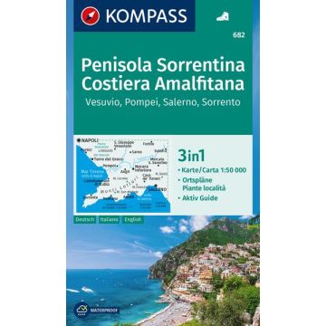 Wanderkarte Kompass 682 Penisola Sorrentina Costiera Amalfitana 1:50 000