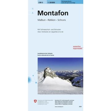238 S Montafon Carte de randonnée à ski 1:50 000