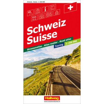 Suisse CH-Touring Atlas 1:250 000 / Hallwag