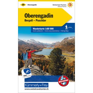 Wanderkarte 28 Oberengadin Bergell 1:60 000 / Kümmerly & Frey