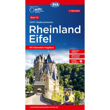 Velokarte ADFC 15 Rheinland Eifel 1:150 000 / BVA