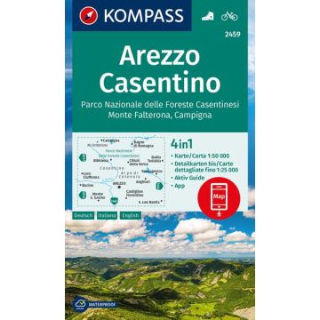 Wanderkarte Kompass 2459 Arezzo Casentino 1:50 000
