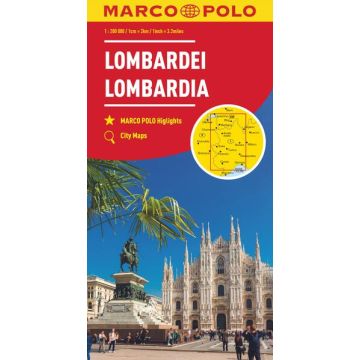 Strassenkarte Lombardei 1:200 000 / Marco Polo Italien 2