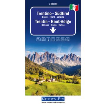 Carte routière Italie 03 Trentin / Haut-Adige 1:200 000 / Kümmerly & Frey