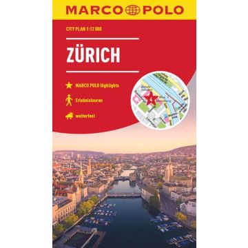 Plan de ville Zurich 1:12 000 / Marco Polo City Map