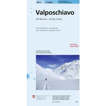 469 S Val Poschiavo Carte de randonnée à ski 1: 50 000