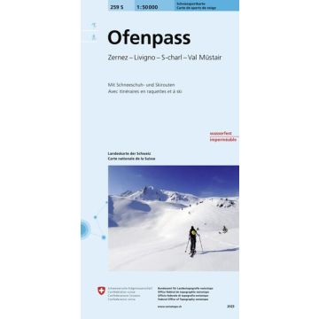 259 S Ofenpass Carte de randonnée à ski 1:50 000