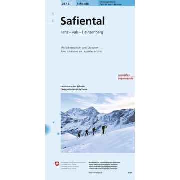 257 S Safiental Carte de randonnée à ski 1:50 000