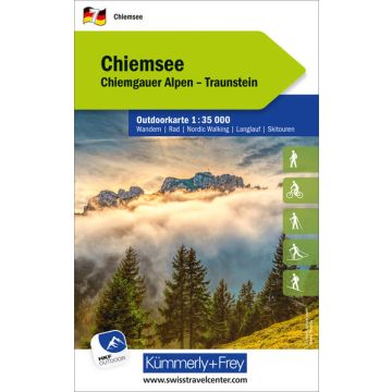 Carte de randonnée Chiemsee 1:35 000 / Kümmerly & Frey Outdoorkarte 7 