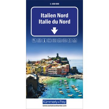 Carte routière Italie du Nord 1:650 000 / Kümmerly & Frey