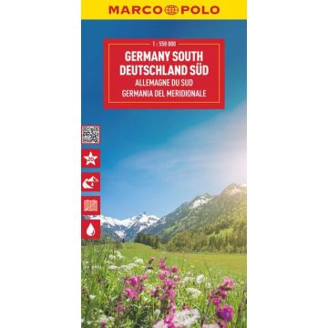 Strassenkarte Deutschland Süd 1:550 000 / Marco Polo