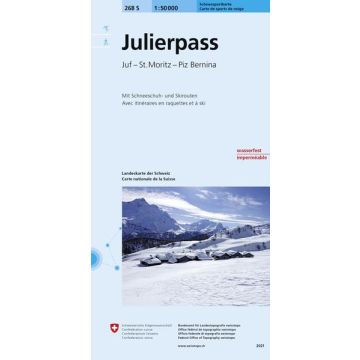 268 S Julierpass Carte de randonnée à ski 1:50 000