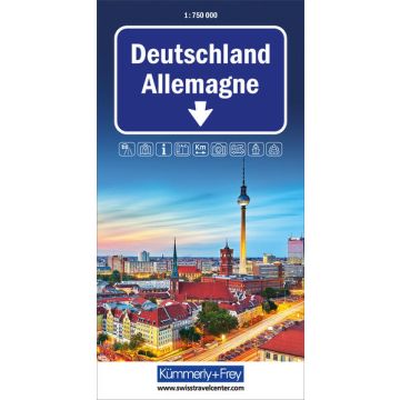 Strassenkarte Deutschland 1:750 000 / Kümmerly & Frey