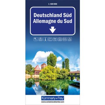 Strassenkarte Deutschland Süd 1:500 000 / Kümmerly & Frey