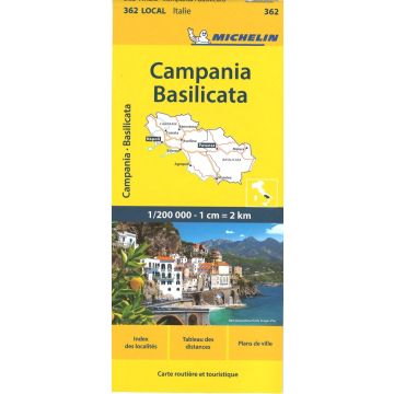 Strassenkarte Michelin 362 Campania Basilicata 1:200 000