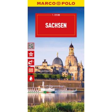 Strassenkarte Sachsen 1:225 000 / Marco Polo Deutschland 9