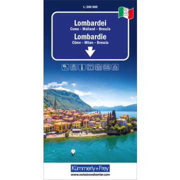 Carte routière Italie 02 Lombardie 1:200 000 / Kümmerly & Frey