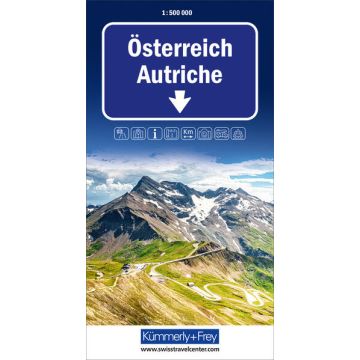 Carte routière Autriche 1:500 000 / Kümmerly & Frey