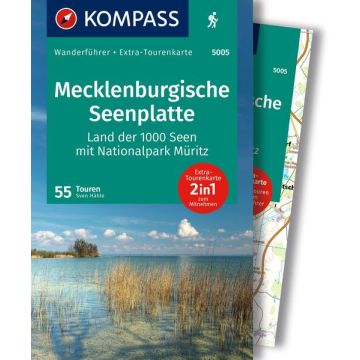 Wanderführer Mecklenburgische Seenplatte mit Wanderkarte / Kompass