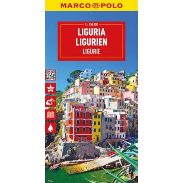 Strassenkarte Ligurien 1:150 000 / Marco Polo Italien 5
