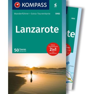Wanderführer Lanzarote mit Wanderkarte / Kompass