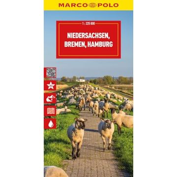 Strassenkarte Niedersachsen Bremen 1:225 000 / Marco Polo Deutschland 3