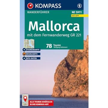 Wanderführer Mallorca mit Tourenkarte / Kompass