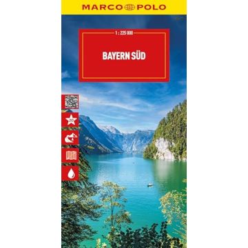 Strassenkarte Bayern Süd 1:225 000 / Marco Polo Deutschland 13 