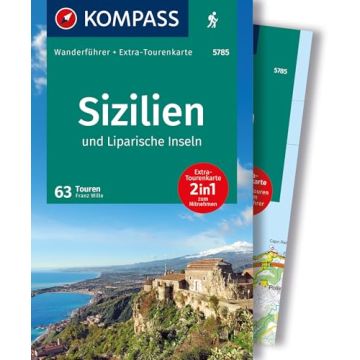 Wanderführer Sizilien und Liparische Inseln mit Wanderkarte / Kompass 