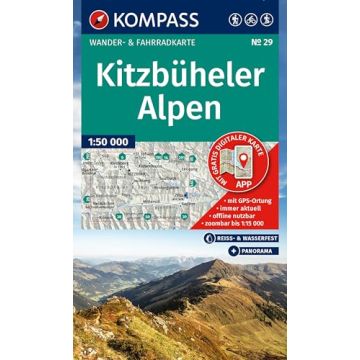 Wanderkarte Kompass 29 Kitzbüheler Alpen 1:50 000 