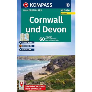 Wanderführer Cornwall und Devon mit Wanderkarte / Kompass