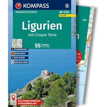 Wanderführer Ligurien (mit Tourenkarte) / Kompass