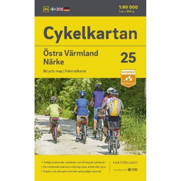 Velokarte Östra Värmland (Schweden) 1:90 000 Cykelkartan 25 / Norstedts