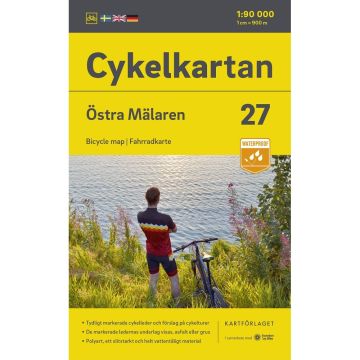 Carte cycliste Östra Mälaren (Suède) 1:90 000 Cykelkartan 27 / Norstedts