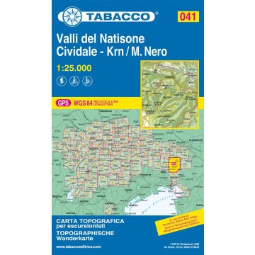 Wanderkarte Tabacco 041 Valli del Natisone Cividale 1:25 000