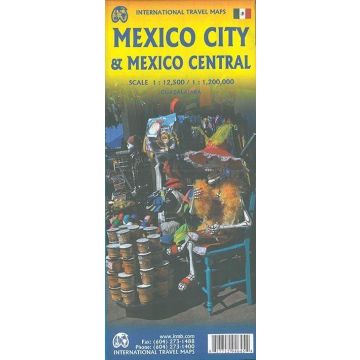 Strassenkarte Mexico Central 1:1 Mio. / Stadtplan Mexico City 1:12 500 / ITMB