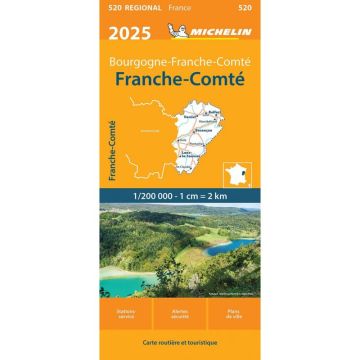 Strassenkarte Michelin 520 Franche Comté 1:200 000 