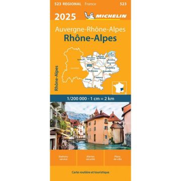 Strassenkarte Michelin 523 Rhône Alpes 1:200 000 