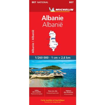 Strassenkarte Michelin 807 Albanie 1:260 000